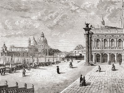 Piazza San Marco eller Markusplatsen, Venedig, Italien i slutet av 1800-talet. Från Italian Pictures av Rev. Samuel Manning, publicerad ca 1890. av Reverend Samuel Manning