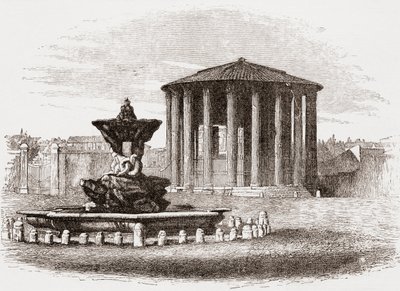 Vesta-templet, Forum Romanum, Rom, Italien i slutet av 1800-talet. Ur Italian Pictures av Rev. Samuel Manning, utgiven ca 1890. av Reverend Samuel Manning