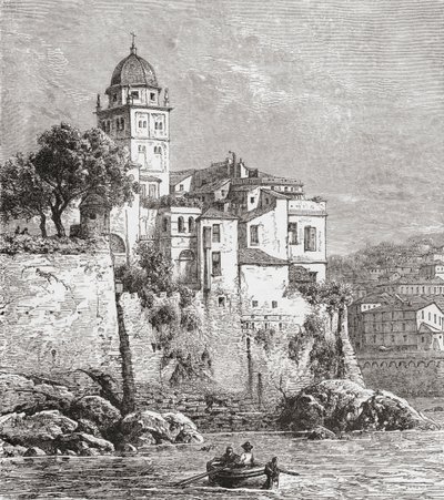 Arsenalen i Genua, norra Italien i slutet av 1800-talet. Ur Italian Pictures av Rev. Samuel Manning, utgiven ca 1890. av Reverend Samuel Manning