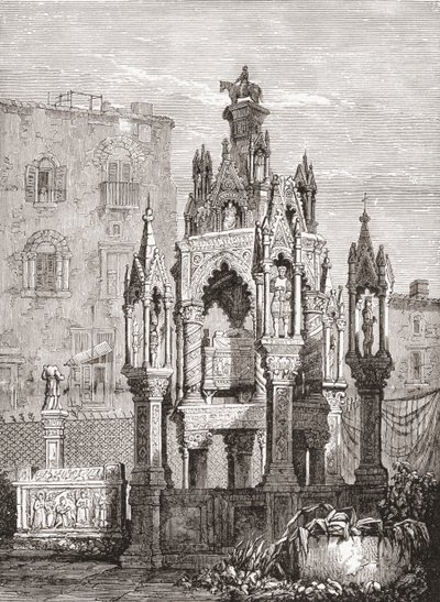 Scaligergravarna, Verona, Italien i slutet av 1800-talet. Från Italian Pictures av Rev. Samuel Manning, utgiven ca 1890. av Reverend Samuel Manning