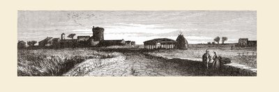 Landsbygden nära Ostia, Rom, Italien i slutet av 1800-talet. Från Italian Pictures av Rev. Samuel Manning, utgiven ca 1890. av Reverend Samuel Manning