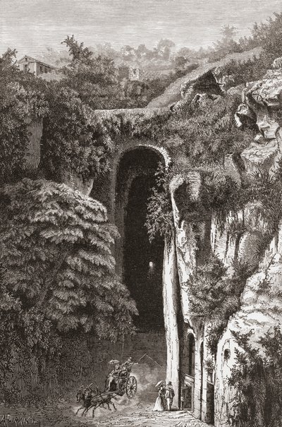Vergilius grav , Neapel, södra Italien i slutet av 1800-talet. Från Italian Pictures av Rev. Samuel Manning, publicerad ca 1890. av Reverend Samuel Manning