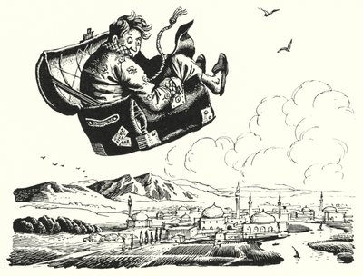 Hans Christian Andersen: Den flygande stammen (litho) av Rex (after) Whistler