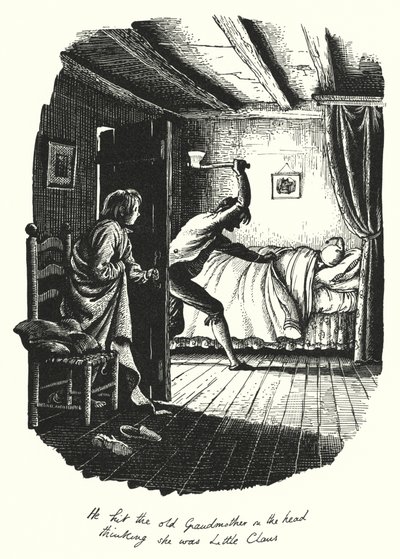 HC Andersen: Den store Claus och lille Claus (litho) av Rex (after) Whistler