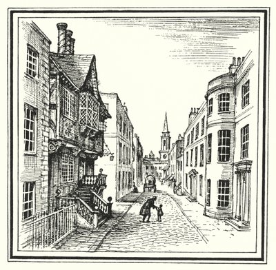 HC Andersen: Det gamla huset (litho) av Rex (after) Whistler