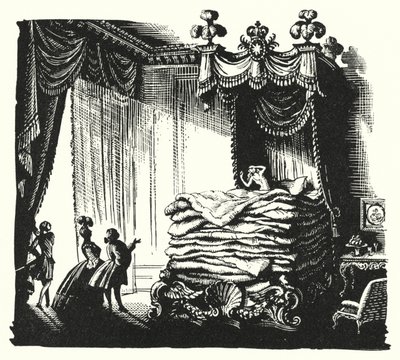 Hans Christian Andersen: Den verkliga prinsessan (litho) av Rex (after) Whistler