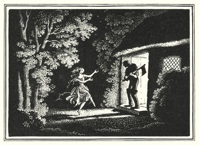 Hans Christian Andersen: De röda skorna (litho) av Rex (after) Whistler