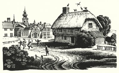HC Andersen: Storkarna (litho) av Rex (after) Whistler
