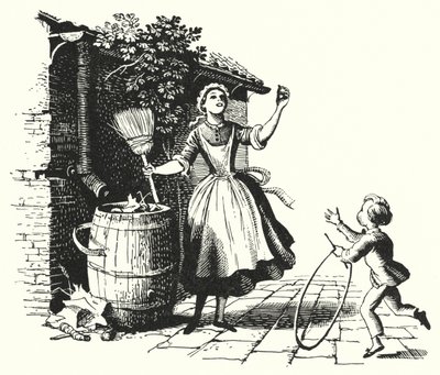 HC Andersen: Toppen och bollen (litho) av Rex (after) Whistler