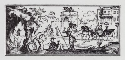 Punting (litho) av Rex (after) Whistler