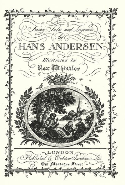 Titelsida för Sagor och legender av Hans Andersen (litho) av Rex (after) Whistler
