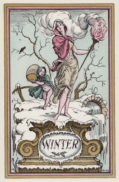 Vinter (färg litho) av Rex (after) Whistler