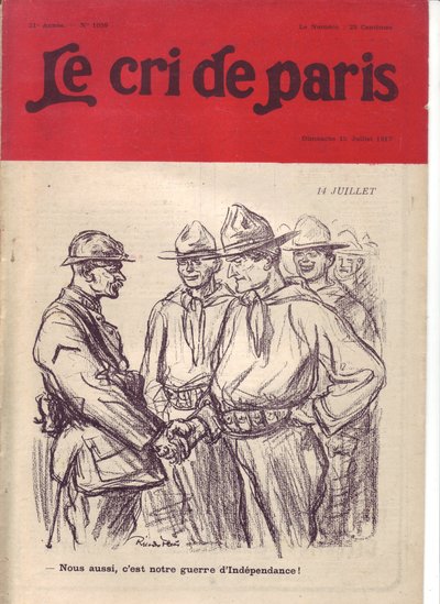 Illustration av Ricardo Flores (1878-1918) för omslaget till Le Cri de Paris av Ricardo Flores