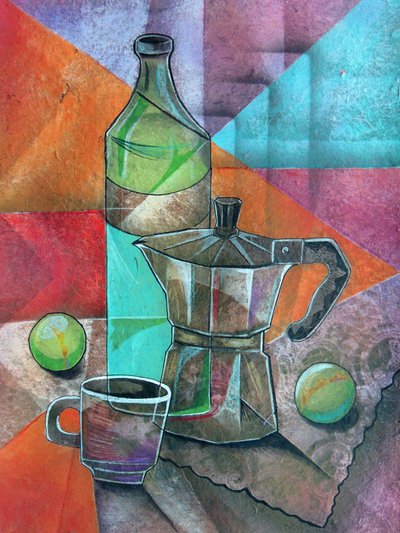 Geometriskt kaffestilleben av Ricardo Maya