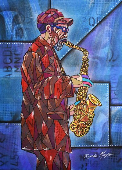 Geometrisk jazzman av Ricardo Maya