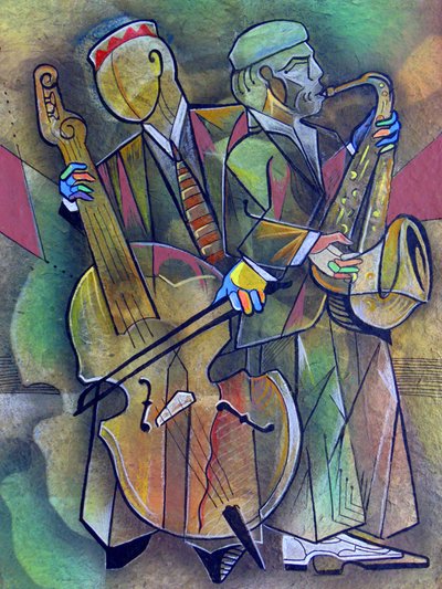 Ett livfullt jazzduo av Ricardo Maya