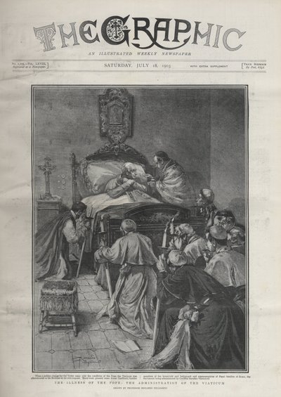 PÅFENS SJUKDOM - PÅVENS SJUKDOM. Påven Leo XII är sjuk, påven tar emot kardinaler, 14 juli av Riccardo Pellegrini