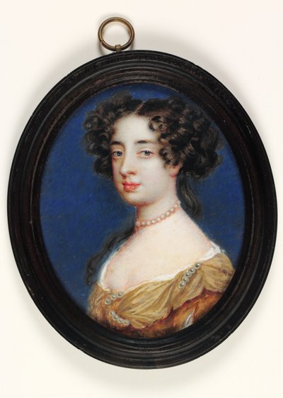 Lady Charlotte Fitzroy, grevinna av Litchfield (akvarell på veläng) av Richard  Gibson