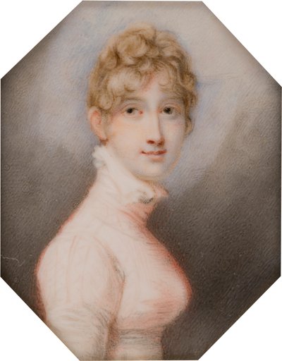Porträtt av Henrietta Anna Maria Charlette Bridgeman Simpson, senare Mrs Charles Pelham, grevinna av Yarborough (d. 1813), c.1762-1813 (olja på duk) av Richard (after) Cosway