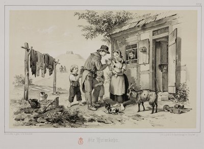 Gruvarbetare på väg hem, Tyskland, ca 1851 av John Pardon