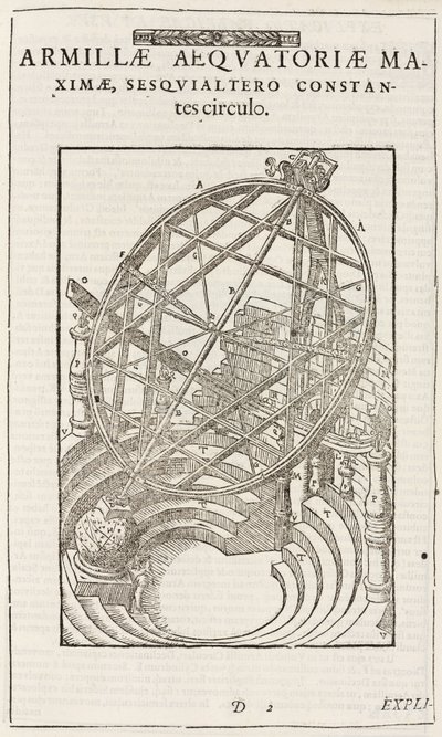 Tycho Brahes ekvatorialt monterade cirklar, efter 1580 av John Pardon