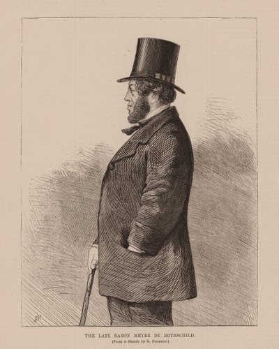 Den framlidne baronen Meyer De Rothschild (gravyr) av Richard (after) Dighton