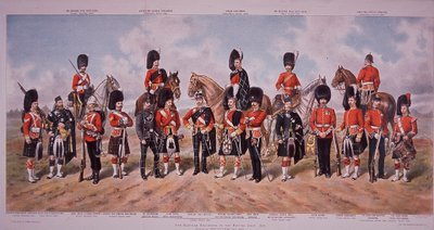 Skotska regementen av den brittiska armén 1895 av Richard (after) Simkin