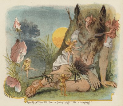 Hee haw! för timmarna från natt till morgon (färg litho) av Richard Andre