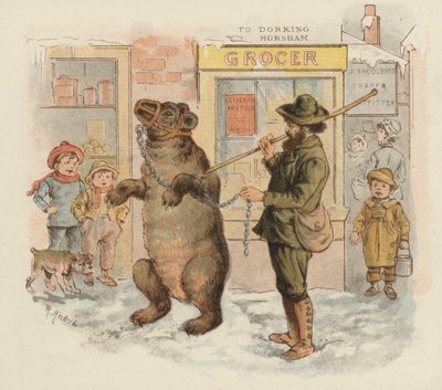 Utförande björn (färg litho) av Richard Andre