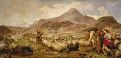 Drovers i Glen Sligichan, Isle of Skye av Richard Ansdell