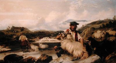 The Scottish Shepherds (olja på duk) av Richard Ansdell