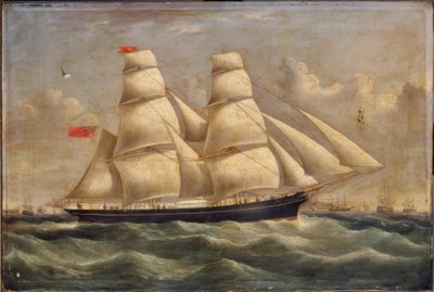En Brigantine utanför Portsmouth av Richard B. Spencer