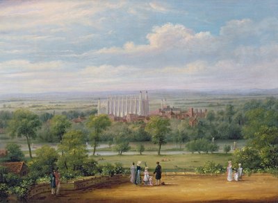 Eton College från terrassen på Windsor Castle av Richard Bankes Harraden
