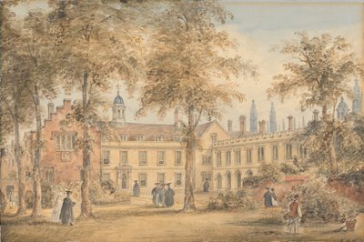 Trinity Hall från Garden, Cambridge av Richard Banks Harraden