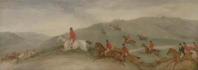 Foxhunting: Road Riders or Funkers (olja på duk) av Richard Barrett Davis