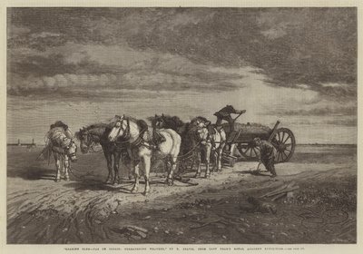 Laddar Sand-Pas de Calais, hotande väder, från förra årets Royal Academy-utställning av Richard Beavis
