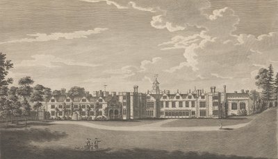 Knole, nära Sevenoke, i grevskapet Kent, tidigare ett palats som tillhörde Archiep..., 1777-90. av Richard Bernard Godfrey