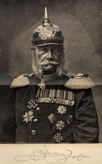 Vilhelm I 1797-1888, kung av Preussen och tysk kejsare, vid 90 års ålder, 1887. av Richard Bong