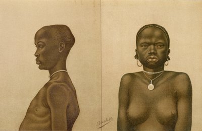 Waganda-pojke och Dinka-flicka, från 