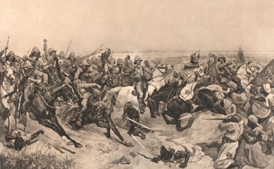 Anfallet för de 21:a Lancers vid slaget vid Omdurman av Richard Caton (after) Woodville