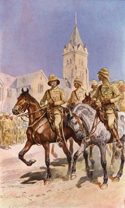 Roberts inkommande Pretoria (färglitografi) av Richard Caton II (after) Woodville