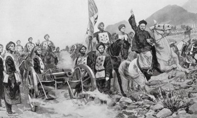 Det kinesisk-japanska kriget av Richard Caton II (after) Woodville