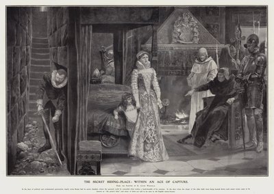 Det hemliga gömstället: inom ett fångstens ess (litho) av Richard Caton II (after) Woodville