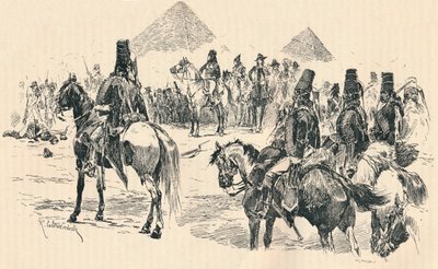 Napoleon Buonaparte i slaget vid pyramiderna, 1798, 1884 av Richard Caton II Woodville