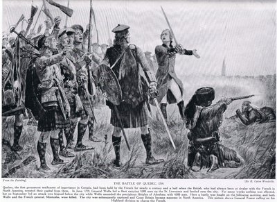 Slaget vid Quebec, 1759, illustration från 