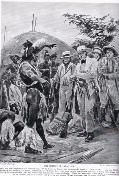 Britterna i Natal 1824, illustration från 