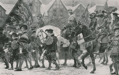 Edvard VI:s kröningsprocession genom London av Richard Caton Woodville