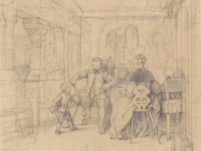 Fäktningslektionen [recto] av Richard Caton Woodville