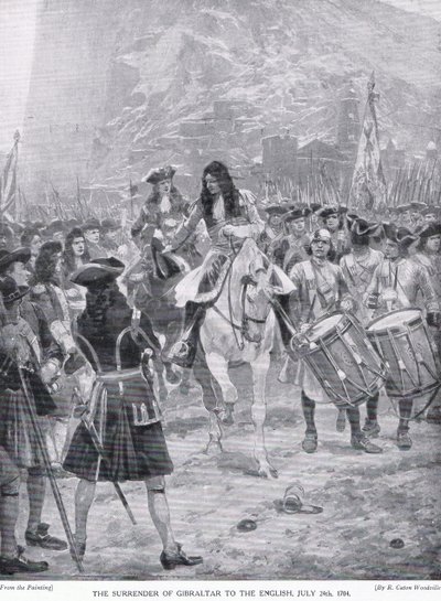 The Surrender of Gibraltar, c.1910 av Richard Caton Woodville