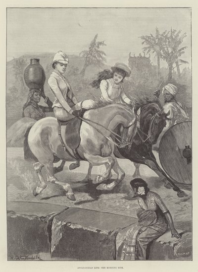 Anglo-Indian Life, the Morning Ride av Richard Caton Woodville junior